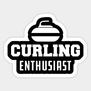 Curling Enthusiast Sticker